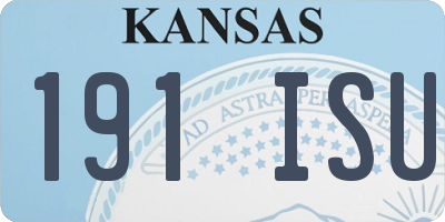 KS license plate 191ISU