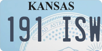 KS license plate 191ISW