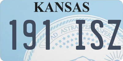 KS license plate 191ISZ