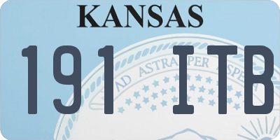 KS license plate 191ITB
