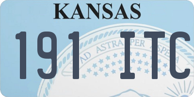 KS license plate 191ITC