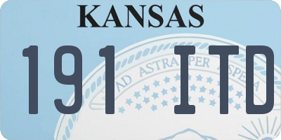 KS license plate 191ITD
