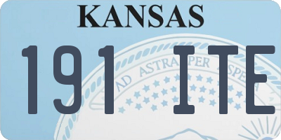 KS license plate 191ITE