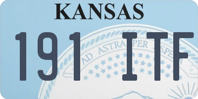 KS license plate 191ITF