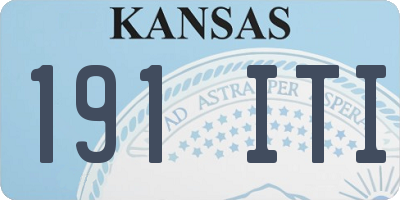 KS license plate 191ITI