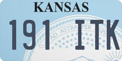 KS license plate 191ITK