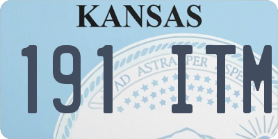 KS license plate 191ITM