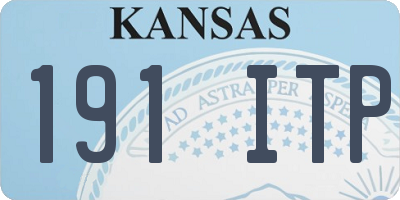 KS license plate 191ITP