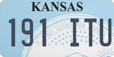 KS license plate 191ITU