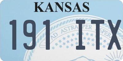 KS license plate 191ITX