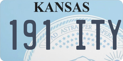 KS license plate 191ITY