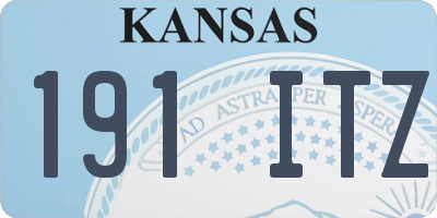 KS license plate 191ITZ