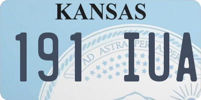 KS license plate 191IUA