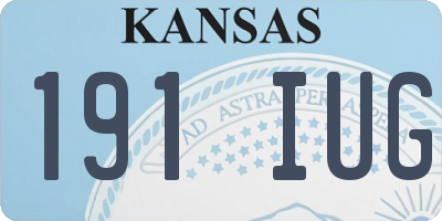 KS license plate 191IUG