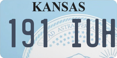 KS license plate 191IUH