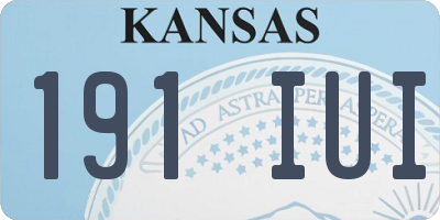 KS license plate 191IUI