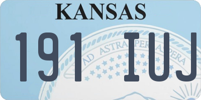 KS license plate 191IUJ