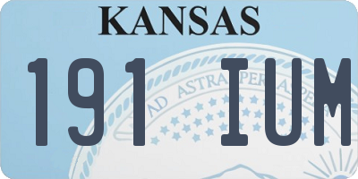 KS license plate 191IUM