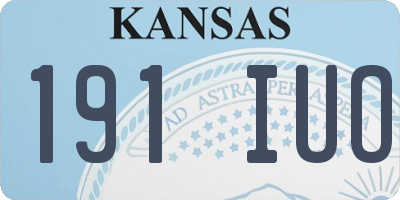KS license plate 191IUO