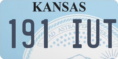 KS license plate 191IUT