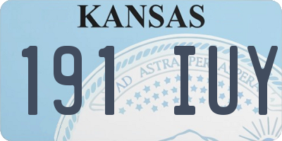 KS license plate 191IUY