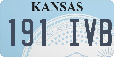 KS license plate 191IVB