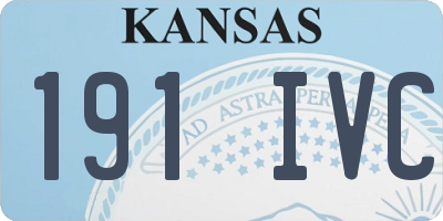 KS license plate 191IVC