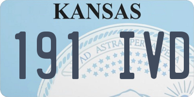 KS license plate 191IVD
