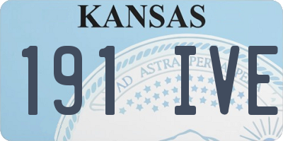 KS license plate 191IVE