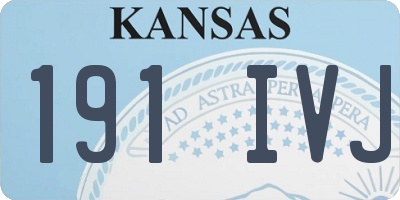 KS license plate 191IVJ