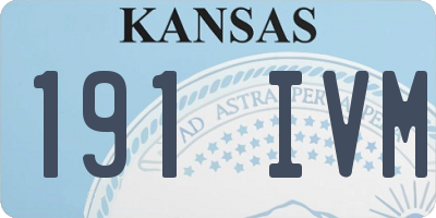 KS license plate 191IVM