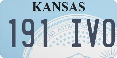KS license plate 191IVO