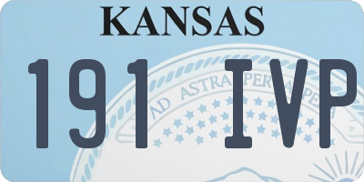 KS license plate 191IVP