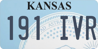 KS license plate 191IVR