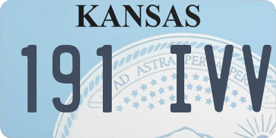 KS license plate 191IVV