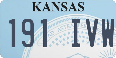 KS license plate 191IVW