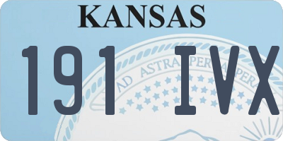 KS license plate 191IVX
