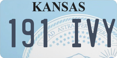 KS license plate 191IVY