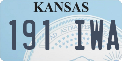 KS license plate 191IWA