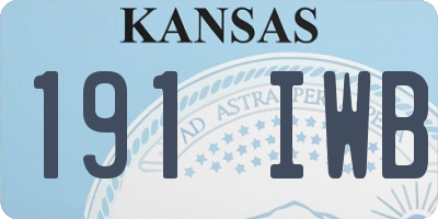 KS license plate 191IWB