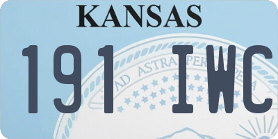 KS license plate 191IWC