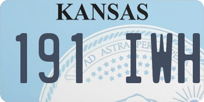 KS license plate 191IWH