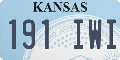 KS license plate 191IWI
