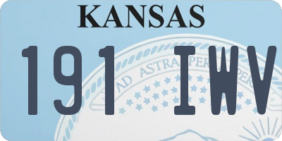 KS license plate 191IWV