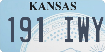 KS license plate 191IWY