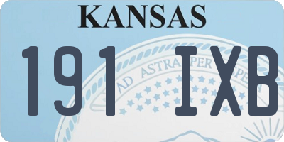KS license plate 191IXB
