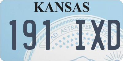 KS license plate 191IXD