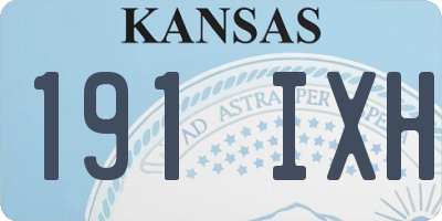 KS license plate 191IXH