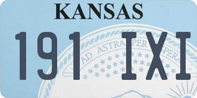 KS license plate 191IXI