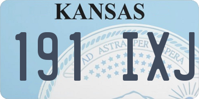 KS license plate 191IXJ